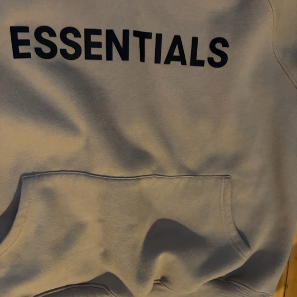 Essentials fear of God Tan Hoodie with Black Logo - Picture 3 of 6